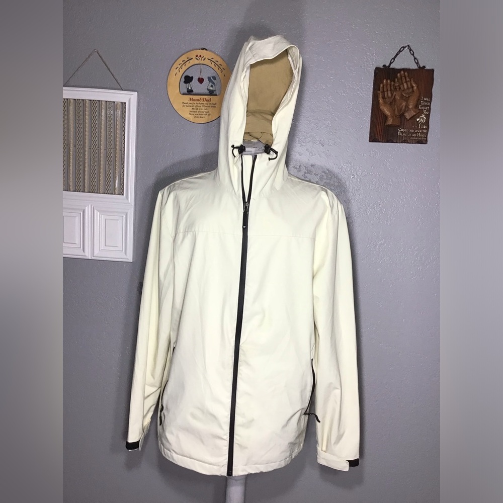 UNISEX 32 COOL WATERPROOF HOODED RAIN JACKET Sz WOMEN L  MENS M